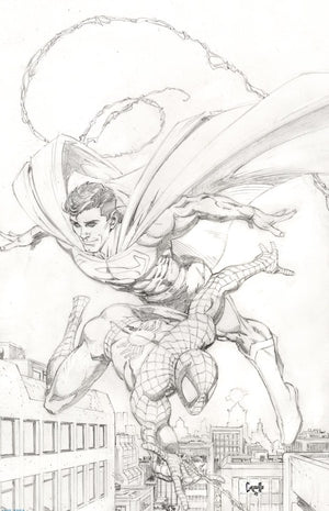 MARVEL/DC: SPIDER-MAN/SUPERMAN #1 GREG CAPULLO VIRGIN SKETCH INC 1:200 VARIANT