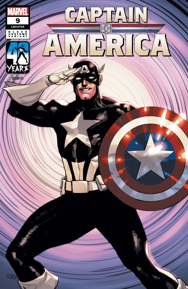 CAPTAIN AMERICA #9 (2023) LEINIL YU BLACK COSTUME VARIANT