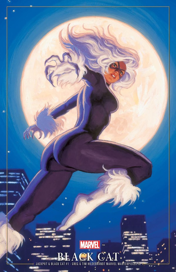 JACKPOT & BLACK CAT #1 GREG AND TIM HILDEBRANDT BLACK CAT MARVEL MASTERPIECES III VARIANT