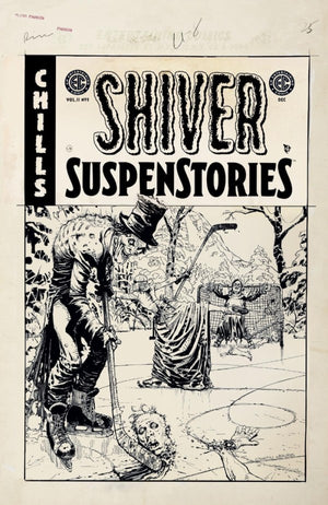 EC SHIVER SUSPENSTORIES 2 #1 CVR D INC 1:20 DUSTIN WEAVER B&W ARTIST EDITION VAR