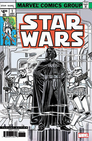 STAR WARS 1977 #1 FACSIMILE EDITION JERRY ORDWAY B&W INC 1:25 VARIANT [NEW PRINTING]