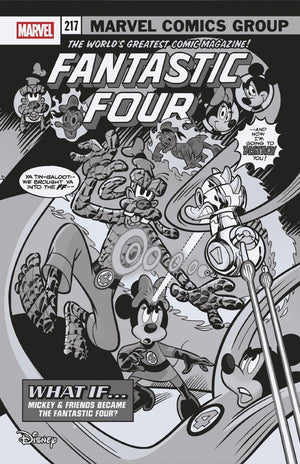 FANTASTIC FOUR #5 (2025) MARCO PALAZZI BLACK AND WHITE DISNEY WHAT IF? FANTASTIC FOUR HOMAGE INC 1:100 VARIANT