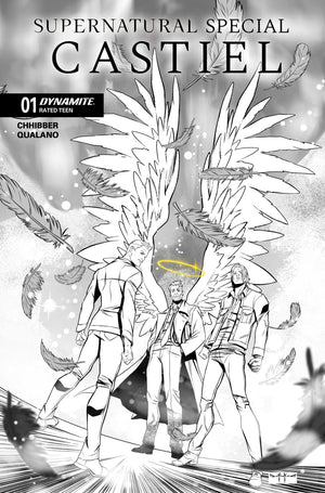 SUPERNATURAL SPECIAL: CASTIEL #1 (ONE SHOT) CVR H INC 1:10 PASQUALE QUALANO LINE ART VAR