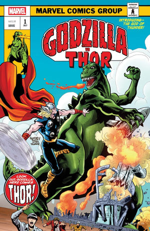 GODZILLA VS. THOR #1 GAVIN GUIDRY GODZILLA KING OF THE MONSTERS HOMAGE VARIANT