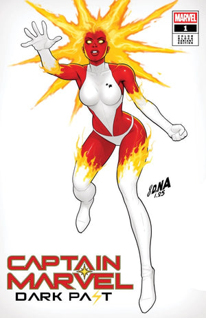 CAPTAIN MARVEL: DARK PAST #1 DAVID NAKAYAMA COLOR BLOCK WHITE VARIANT