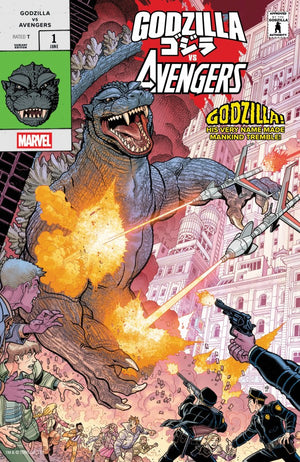 GODZILLA VS. AVENGERS #1 NICK BRADSHAW MONSTER HOMAGE VARIANT