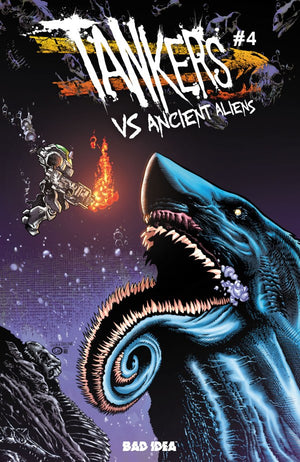 TANKERS VS ANCIENT ALIENS #4 (OF 5) CVR B JOSHUA DERSTINE & JOHN LIVESAY VAR