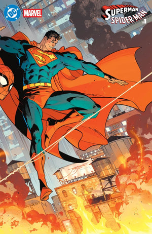 DC MARVEL SUPERMAN SPIDER-MAN #1 (ONE SHOT) CVR X JORGE JIMENEZ WRAPAROUND CARD STOCK VAR