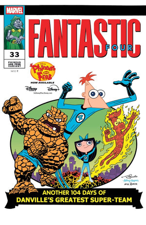 FANTASTIC FOUR #33 (2025) DAN POVENMIRE PHINEAS AND FERB VARIANT [DOOM]
