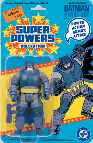 BATMAN THE DARK KNIGHT RETURNS #4 (OF 4) FACSIMILE EDITION CVR B JASON GEYER & ALEX SAVIUK DARK KNIGHT RETURNS ARMORED SUPER POWERS ACTION FIGURE CARD STOCK VAR