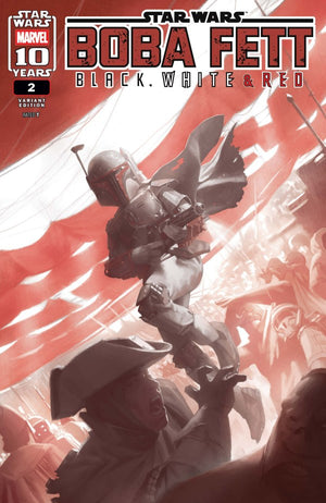 STAR WARS: BOBA FETT - BLACK  WHITE & RED #2 MIGUEL MERCADO VARIANT