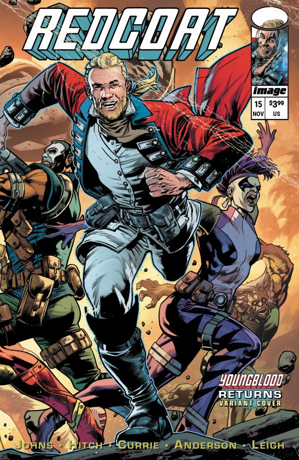 REDCOAT #15 CVR D BRYAN HITCH YOUNGBLOOD TEAM UP WRAPAROUND VAR