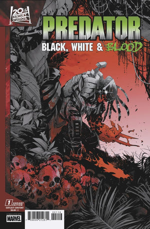 PREDATOR: BLACK  WHITE & BLOOD #1 FEDERICO VICENTINI INC 1:25 VARIANT