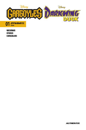 GARGOYLES / DARKWING DUCK #1 CVR E BLANK AUTHENTIX VAR
