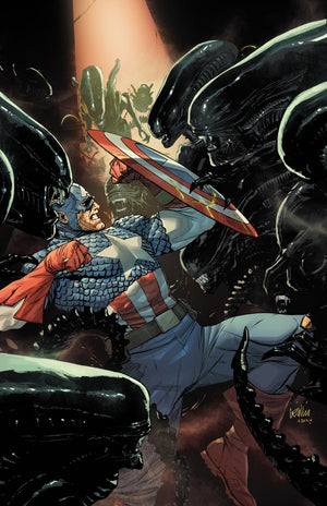 ALIEN VS. CAPTAIN AMERICA #1 LEINIL YU VIRGIN INC 1:100 VARIANT