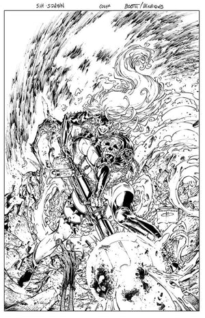 SHE-SPAWN #1 (OF 5) CVR E BRETT BOOTH B&W VAR