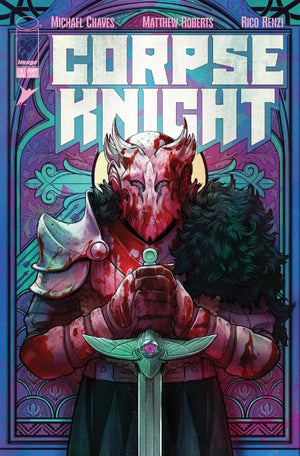 CORPSE KNIGHT #1 (OF 6) CVR D INC 1:25 NIMIT MALAVIA STAINED GLASS VAR (MR)