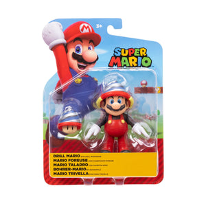 Jakks Pacific Super Mario Drill Mario 4" Figure