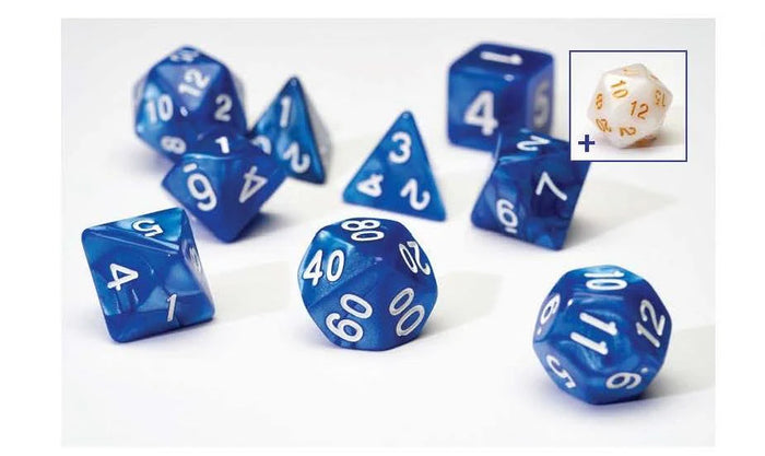 Sirius Dice : Pearl Blue Acrylic Set