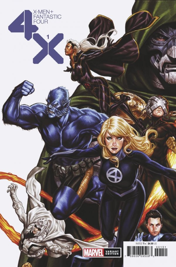 X-MEN FANTASTIC FOUR #1 (OF 4) BROOKS VAR