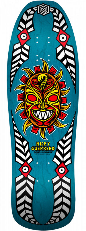 Powell Peralta Nicky Guerrero Mask Skateboard Deck Blue - 10 x 31.75