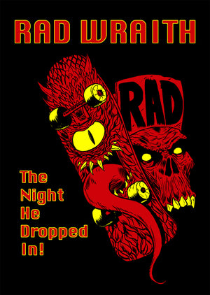 Rad Wraith : Halloween Homage Sticker (The Night He Dropped In...)
