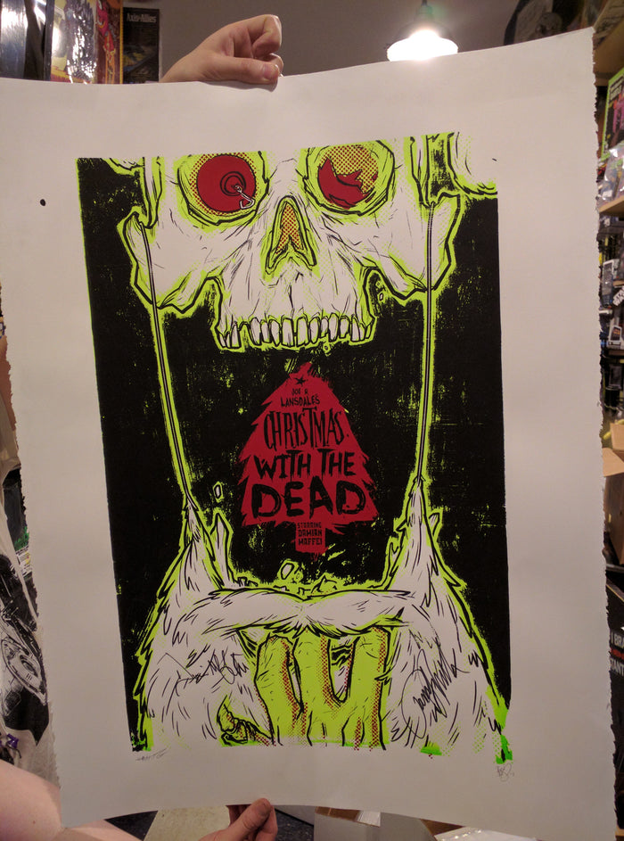 Christmas With The Dead Silkscreen Poster Signed by Joe Lansdale
