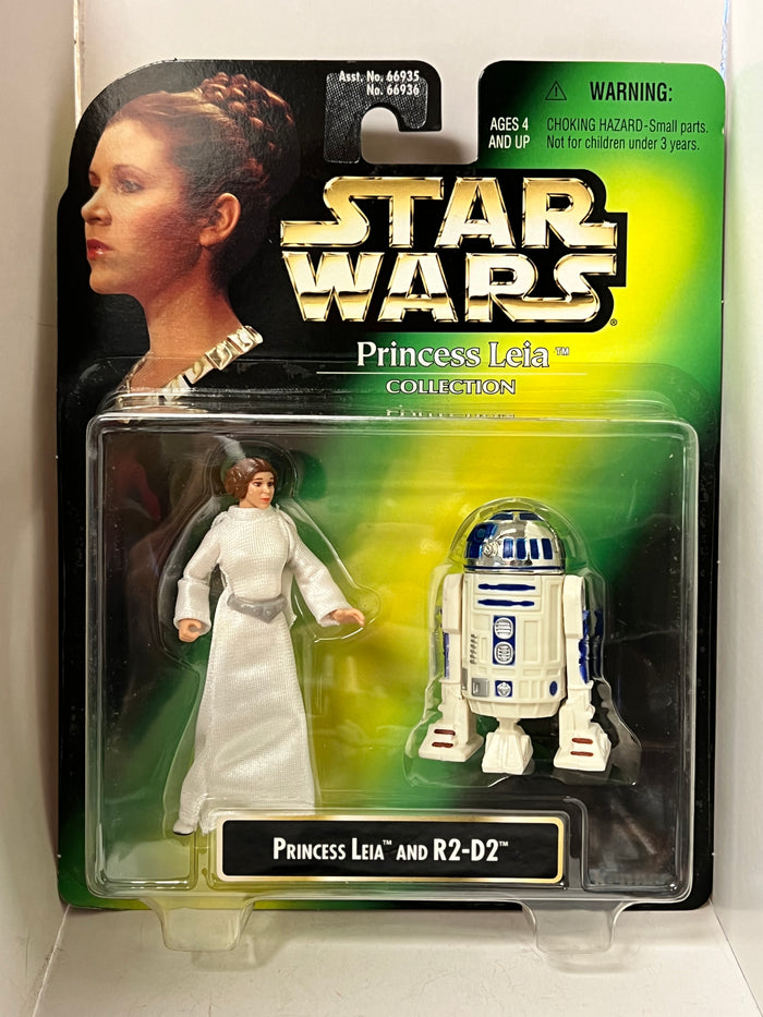 Star Wars Kenner 1997 Power of the Force Leia and R2-D2 MOC