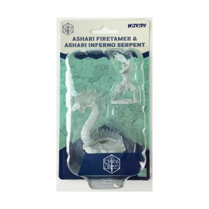 Critical Role Unpainted Miniatures:Ashari Firetamer & Ashari Inferno Serpent