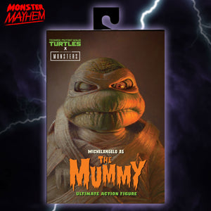 NECA: Universal Monsters x Teenage Mutant Ninja Turtles Ultimate Michelangelo As The Mummy Action Figure
