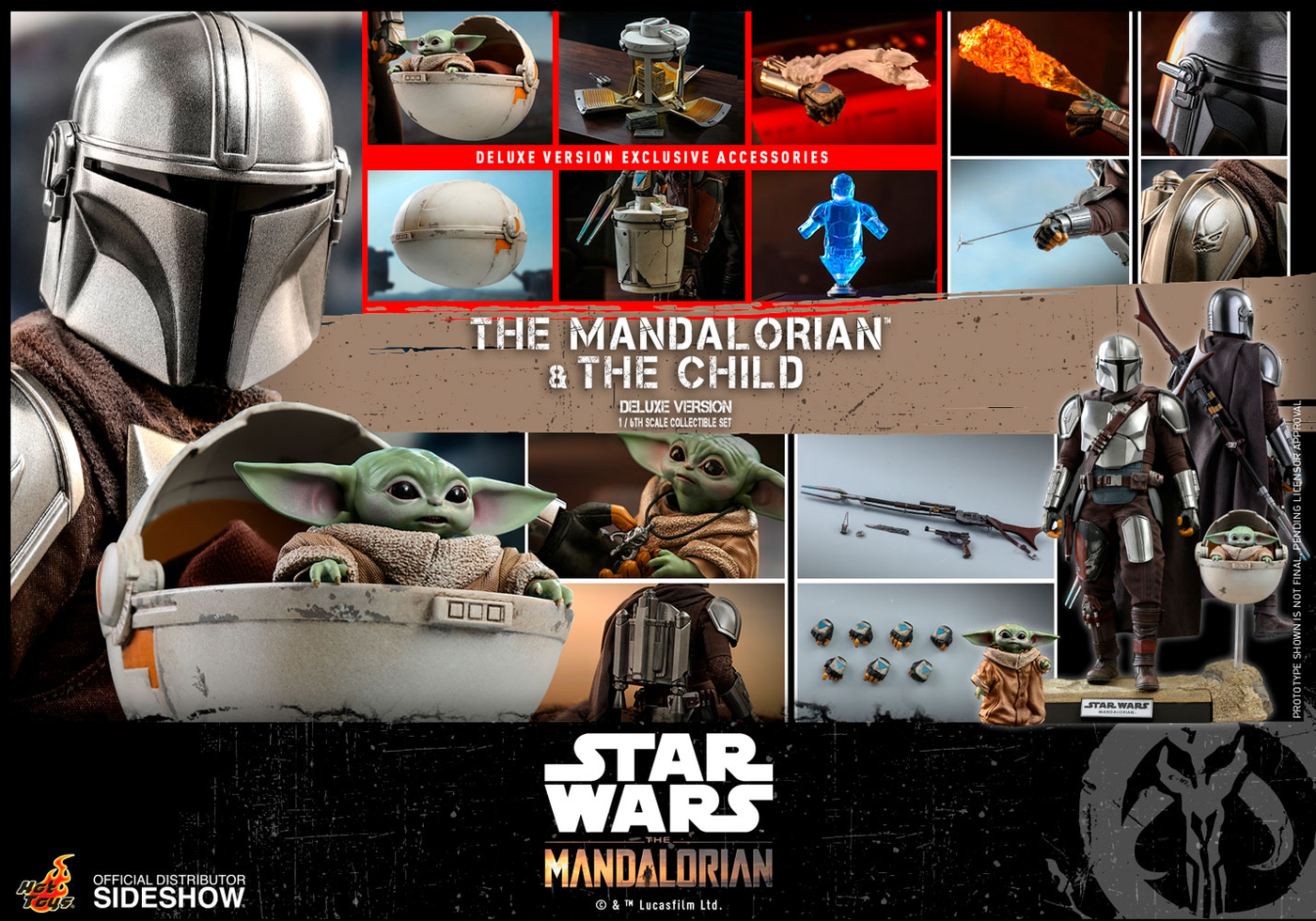 Hot Toys Star Wars Mandalorian The Child 1/4 Scale Figure New In Stock