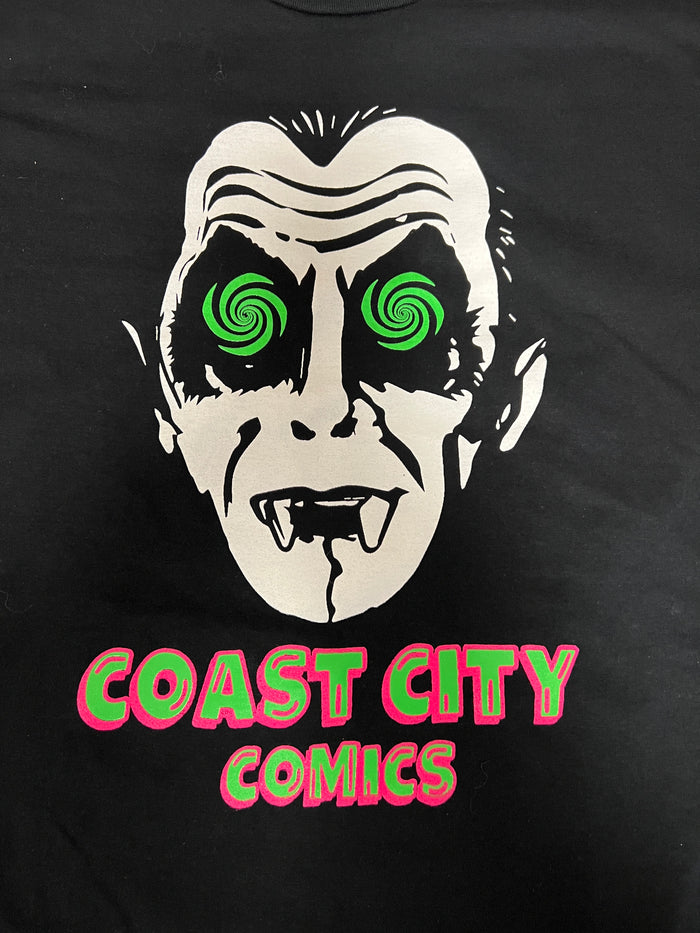 T-SHIRT: Coast City Comics - Hypno-Vampire Shirt!