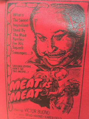 Meat is Meat! Screenprinted patch