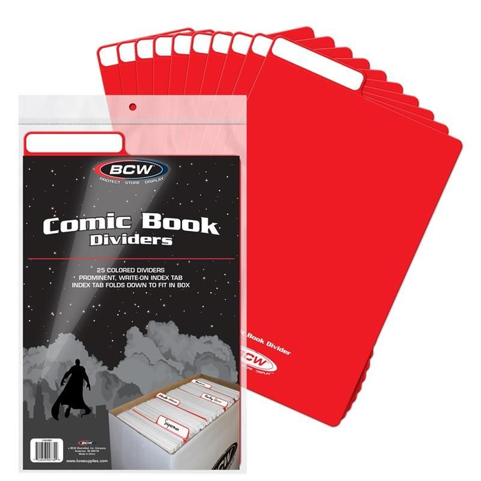 Comic Book Dividers - RED (Pack of 25)