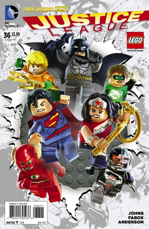 JUSTICE LEAGUE #36 (2011 New 52 Series) Lego Variant Cover