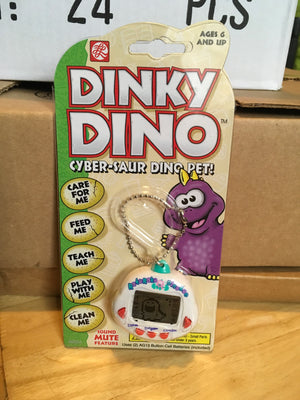 Dinky Dino Cyber-Saur Dino Pet 1997 ABL Digital Pet (Tamagochi) Rakuraku Dinokun MIB White