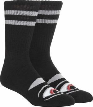 TOY MACHINE : TM SECT EYE CREW SOCKS-BLACK 1 pair