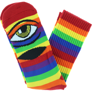 TOY MACHINE : TM SECT EYE RAINBOW CREW SOCKS 1 Pair