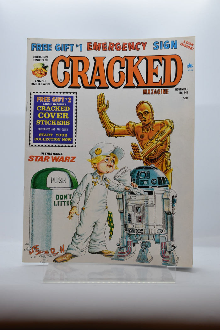 Cracked Magazine #146 Star Wars-R2-D2 / C-3Po Cover art John Severin Stamps Intact  VF/NM