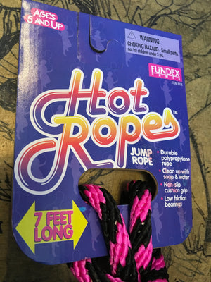 HOT ROPES Jump Rope! Classic 90's Colors (1998 Fundex Games) Black & Pink