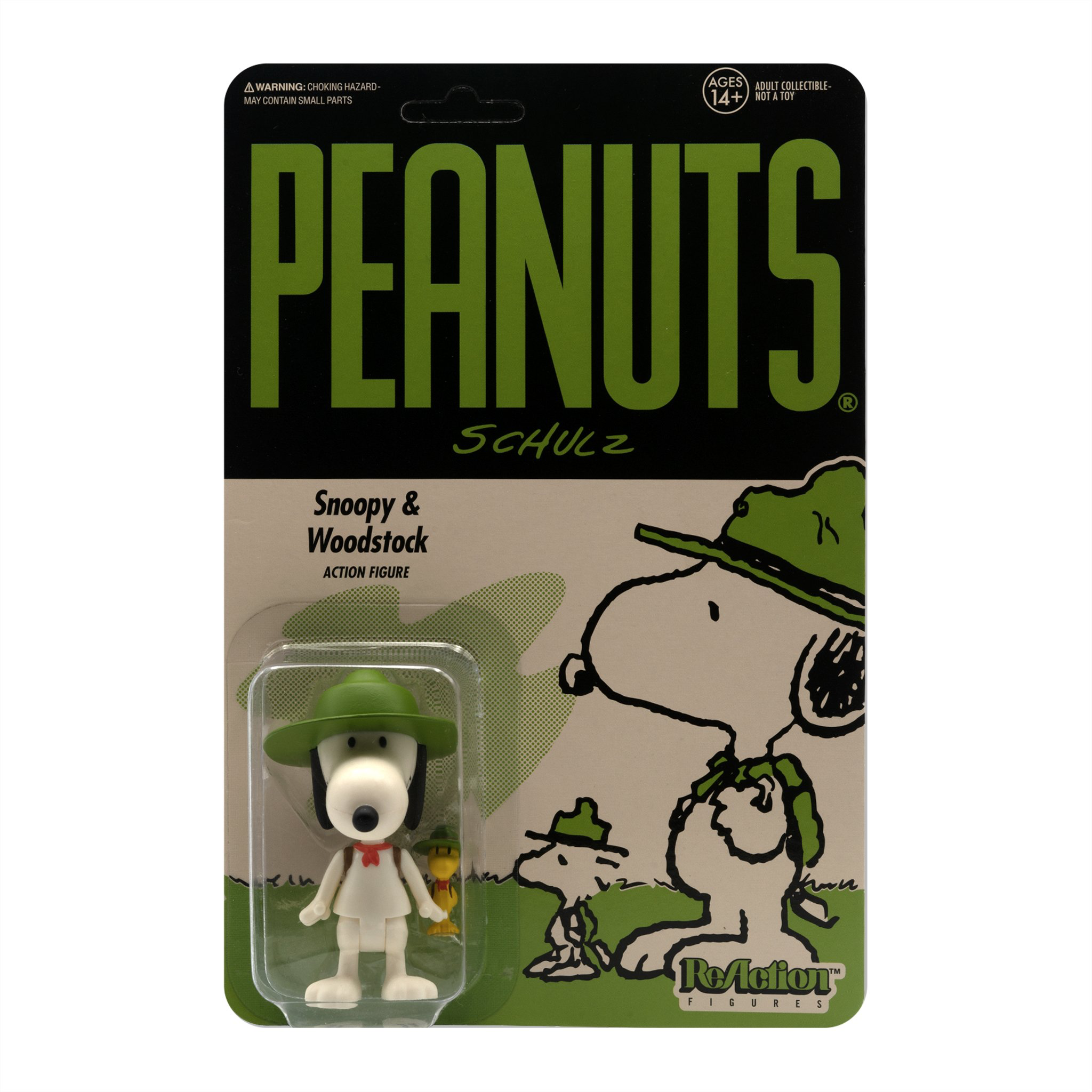 Peanuts ReAction Wave 3 - Beagle Scout Snoopy Mint Card w/ slight