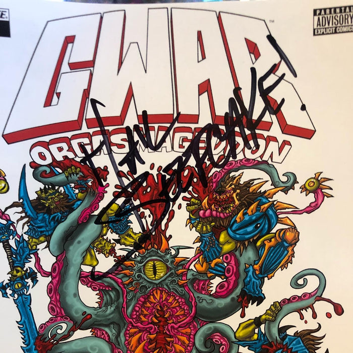 GWAR Orgasmageddon #1 Coast City Comics Exclusive Cover Matt Maguire (Sawborg Destructo) SIGNED BY BEEFCAKE THE MIGHTY (TODD EVANS)