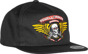 Powell Peralta Winged Ripper Snapback Cap Black