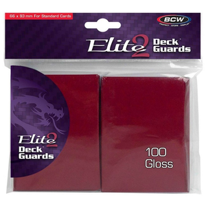 Deck Guards (Card Sleeves) Elite2 BCW Pack of 100 Gloss Red