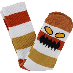 TOY MACHINE : MONSTER BIG STRIPE CREW SOCKS BROWN 1 Pair