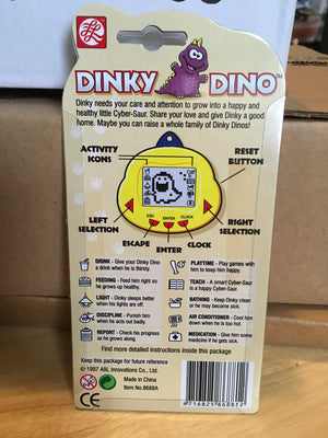 Dinky Dino Cyber-Saur Dino Pet 1997 ABL Digital Pet (Tamagochi) Rakuraku Dinokun MIB Red