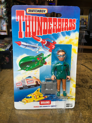 Thunderbirds : Brains Figure Mint On Card (Matchbox 1994)