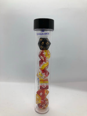 Sirius Dice : Yellow / Red Translucent Resin Set