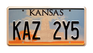 Supernatural Dean Winchester’s Metallicar  "KAZ 2Y5"  Metal Stamped Replica Prop License Plate