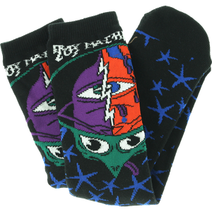 TOY MACHINE : TM TURTLE HEAD CREW SOCKS-BLACK 1 pair